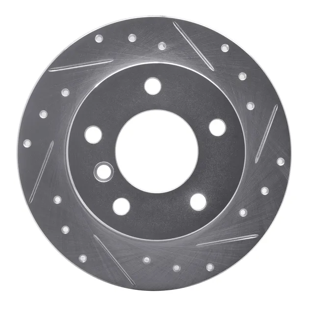 R1 Concepts EDZ-31045R Brake Rotor Drilled and Slotted Silver